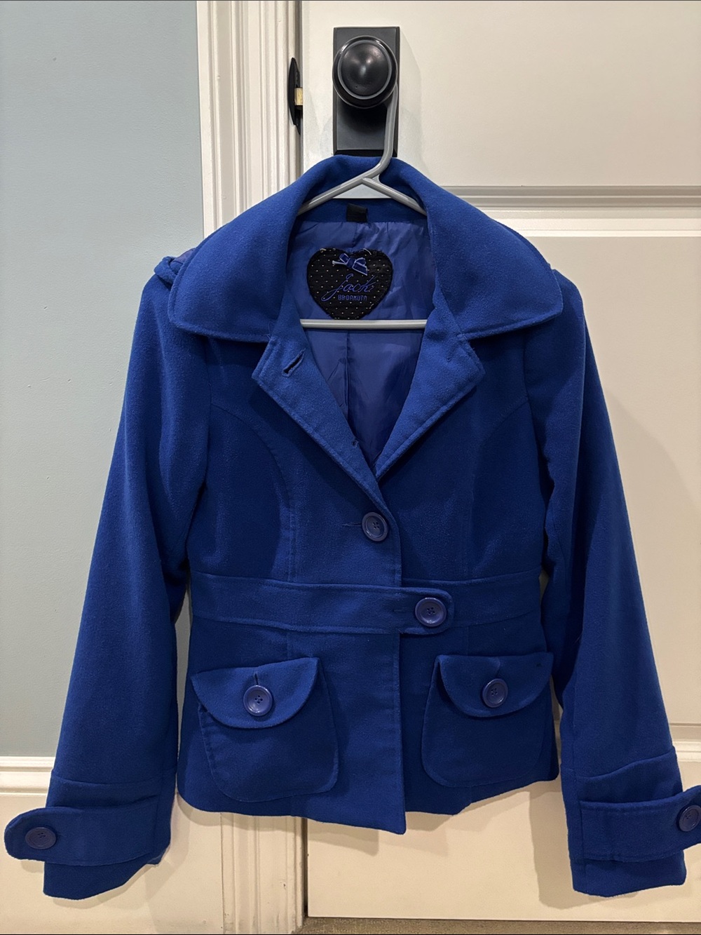 Jack by BB Dakota Cobalt Blue Pea Coat